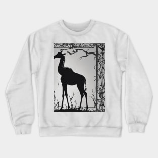 Girrafe Shadow Silhouette Anime Style Collection No. 154 Crewneck Sweatshirt